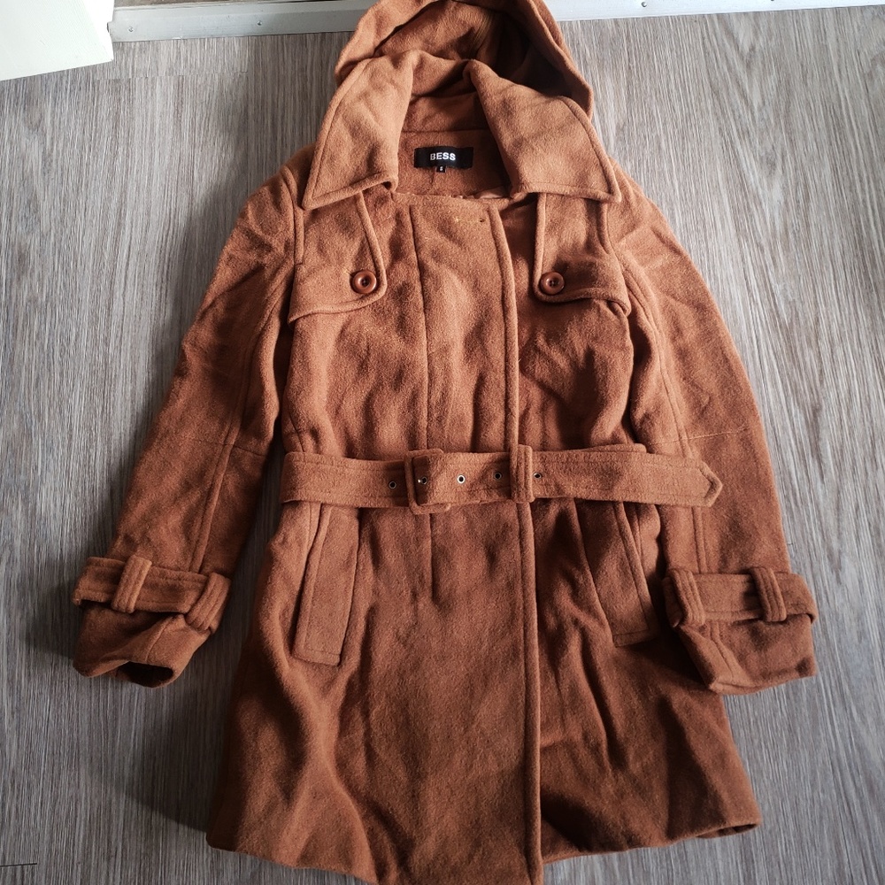 Hooded Wool Trench
